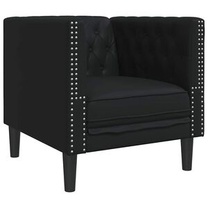 vidaXL Canapea Negru 74,5 x 71 x 70,5 cm PVC