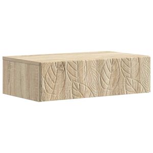 vidaXL Masă laterală montată pe perete Stejar Sonoma 59 x 34,5 x 17 cm