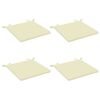 vidaXL Perne de Șezut SOEST 4 buc. 100% Polyester Crem 50 x 50 x 3 cm