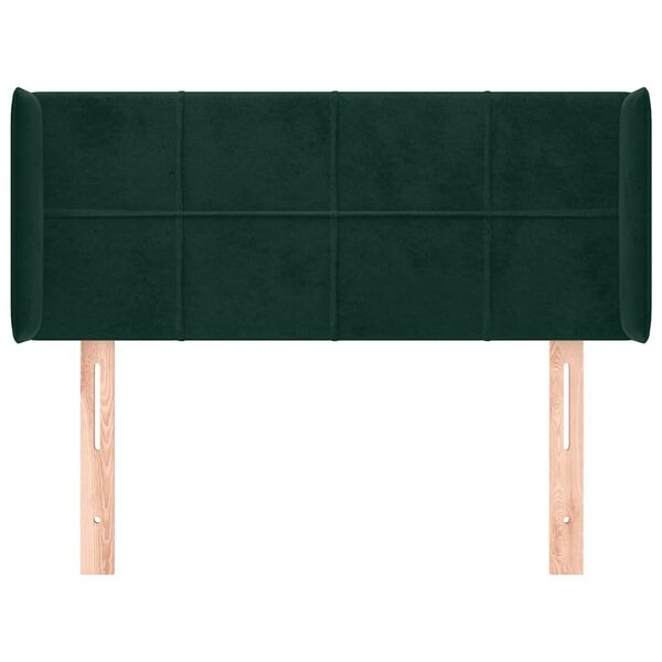 vidaXL Tăblie pat cu aripioare verde &icirc;nchis 83x16x78/88 cm catifea