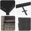 vidaXL Set de masă pentru grădină cu pernă 5 pcs Gri poliratan