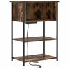 vidaXL Dulap de noapte Stejar fumuriu 55 x 31 x 76 cm Lemn prelucrat