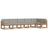 vidaXL Set de canapele de exterior 6 pcs Natural și gri deschis