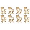 vidaXL Scaune pliante 8 buc 54,5x61,5x86,5 cm Lemn masiv de salc&acirc;m