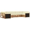 vidaXL Set de canapele de exterior cu pernă 7 pcs Natural și Crem