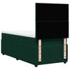 vidaXL Pat box spring cu saltea, verde &icirc;nchis, 90x190 cm, catifea