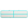 vidaXL Saltea gimnastică gonflabilă cu pompă verde 800x100x15 cm PVC