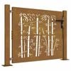 vidaXL Poartă de grădină 100x100 cm, oțel corten, design bambus