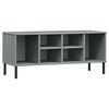 vidaXL Pantofar cu picioare metalice &bdquo;OSLO&rdquo; gri 106x35x45 cm lemn