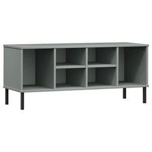 vidaXL Pantofar cu picioare metalice &bdquo;OSLO&rdquo; gri 106x35x45 cm lemn