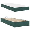vidaXL Cadru de pat cu saltea cu saltea 2 pcs Verde Catifea