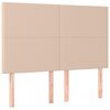 vidaXL Tăblie de pat Cappuccino 144x5x118/128 cm piele ecologică