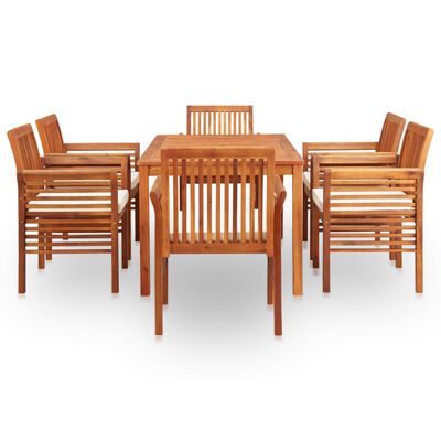 vidaXL Set mobilier de exterior cu perne 7 piese lemn masiv de acacia