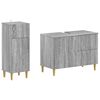 vidaXL Set de dulapuri pentru baie, 2 piese DELFT Sonoma gri