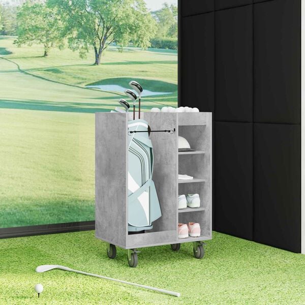 vidaXL Dulap Golf cu roata Simplu Gri din beton 65 x 45 x 98 cm