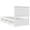 vidaXL Cadru de pat cu headboard Alb 90 x 200 cm Lemn de pin masiv