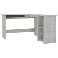 vidaXL Birou de colț în formă de L, gri beton, 120 x 140 x 75 cm, PAL