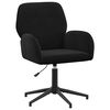 vidaXL Scaun de birou rotativ 54 x 55 x 90 cm Negru Catifea
