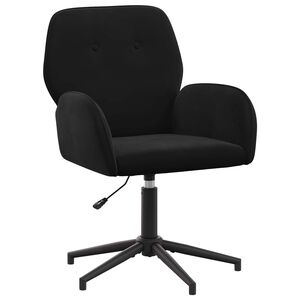 vidaXL Scaun de birou rotativ 54 x 55 x 90 cm Negru Catifea