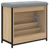 vidaXL Bancă pantofi cu sertar rabatabil, stejar sonoma, 62x32x56 cm
