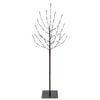vidaXL Brad de Crăciun LED Negru 120 cm Oțel 100 LED-uri