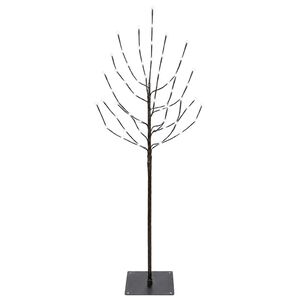 vidaXL Brad de Crăciun LED Negru 120 cm Oțel 100 LED-uri