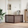 vidaXL Poartă pentru c&acirc;ini pliabilă 2 panouri maro, 160 cm, lemn plop