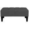 vidaXL Canapea extensibilă 2 locuri cu taburet, gri &icirc;nchis, microfibră