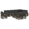 vidaXL Set de canapele pentru grădină 11 pcs Gri și gri &icirc;nchis
