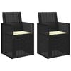 vidaXL Scaune de Dining pentru Grădină 2 pcs Antracit și crem PP
