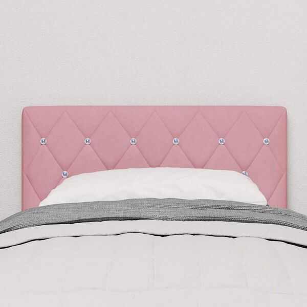 vidaXL Tăblie cap cu headboard Roz 80 cm Piele artificială