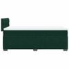vidaXL Pat box spring cu saltea, verde &icirc;nchis, 100x200 cm, catifea