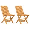 vidaXL Scaune pliante 2 buc 47x47x89 cm lemn masiv de tec