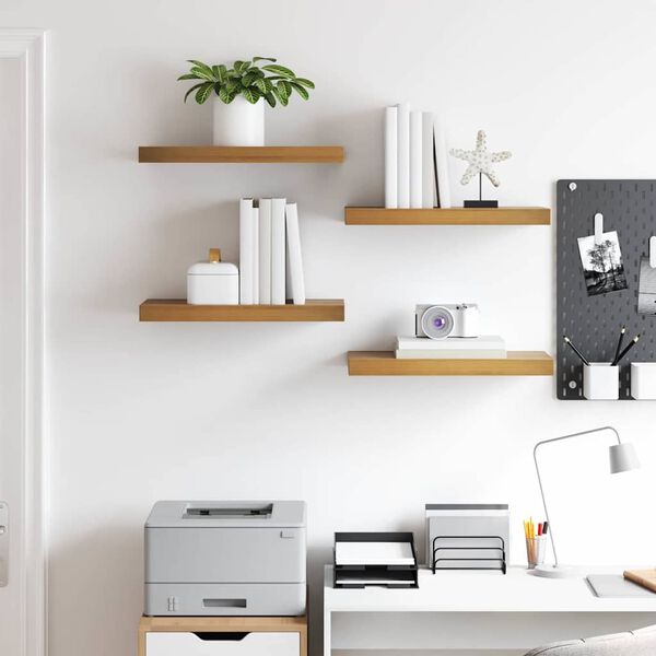 vidaXL Raft de perete 4 pcs Maro 50 x 23 x 4 cm Lemn compozit