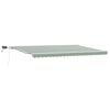 vidaXL Copertină retractabilă Verde și alb 500 &times; 300 cm