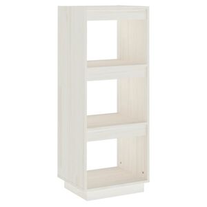 vidaXL Bibliotecă/Separator cameră, alb, 40x35x103 cm, lemn masiv pin