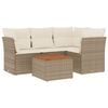 vidaXL Set canapele de grădină cu perne, 5 piese, bej, poliratan