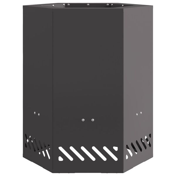 vidaXL Focar Fără Fum Negru 38 x 38 x 51 cm Oțel