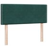 vidaXL Pat box spring cu saltea, verde &icirc;nchis, 120x210 cm, catifea