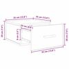 vidaXL Dulap de noapte 2 pcs Stejar Artizanal 35 x 35 x 20 cm