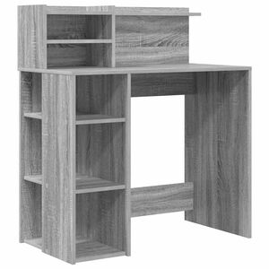 vidaXL Birou Gri Sonoma Lemn prelucrat 90 x 48 x 101,5 cm