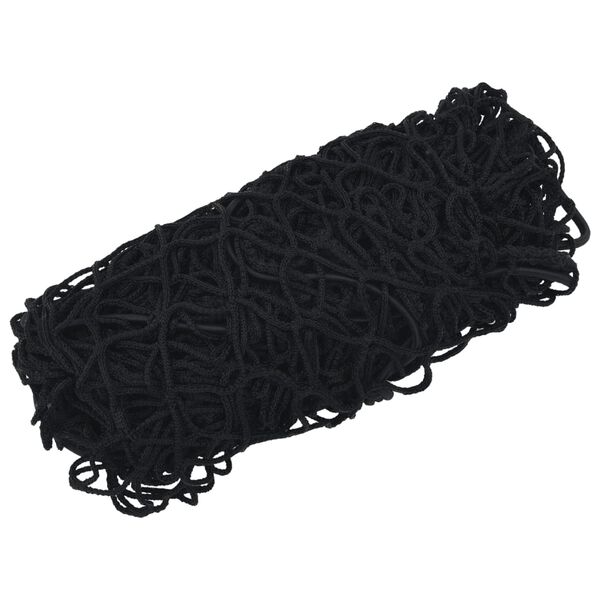 vidaXL Plasă de remorcă cu funie elastică, negru, 4x4 m, PP