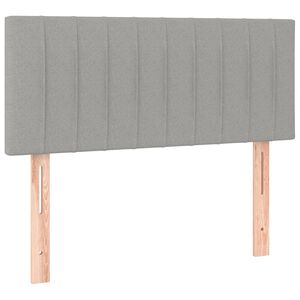 vidaXL Tăblie de pat, gri deschis, 90x5x78/88 cm, textil
