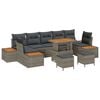 vidaXL Set de canapele pentru grădină cu pernă 10 pcs Gri