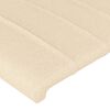 vidaXL Pat continental cu saltea, crem, 140x200 cm, material textil