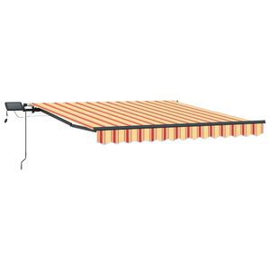 vidaXL Cortina Retractabilă Galben și portocalie 300 x 250 cm țesătură