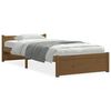 vidaXL Cadru de pat mic single, maro miere, 75x190 cm, lemn masiv