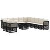 vidaXL Set de canapele pentru grădină 12 pcs Negru poliratan