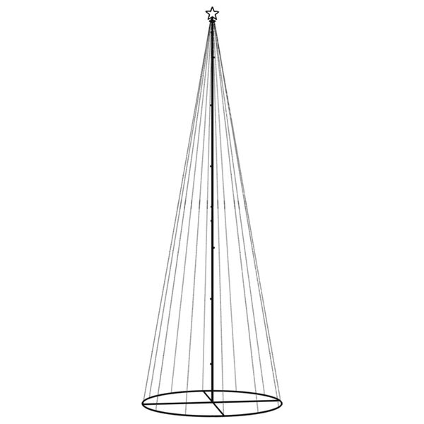 vidaXL Brad de Crăciun conic, 732 LED-uri, alb cald, 160x500 cm