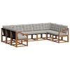 vidaXL Set de canapele de exterior 9 buc. Gri natural și deschis